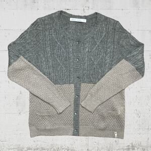 Woolrich Crewneck Cardigan Wool Mohair Blend  Sweater Size Medium